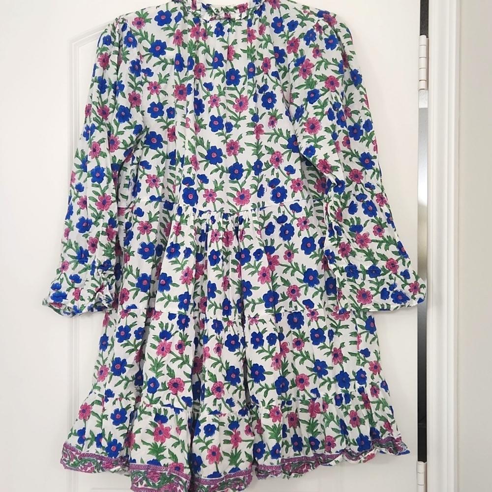 Pretty cotton floral tunic top or mini dress in very good condition! - Picture 5 of 8